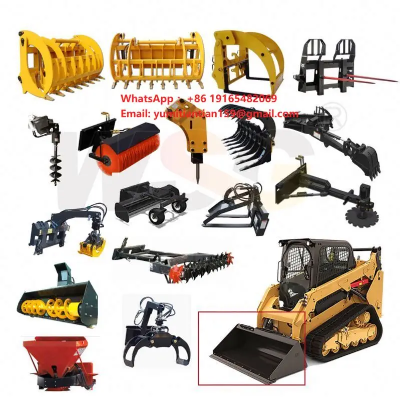 2024 WSG Skid Steer Attachment 0212 Series Snow Plow for Complex Snow Removal Scenarios Snow Bucket.