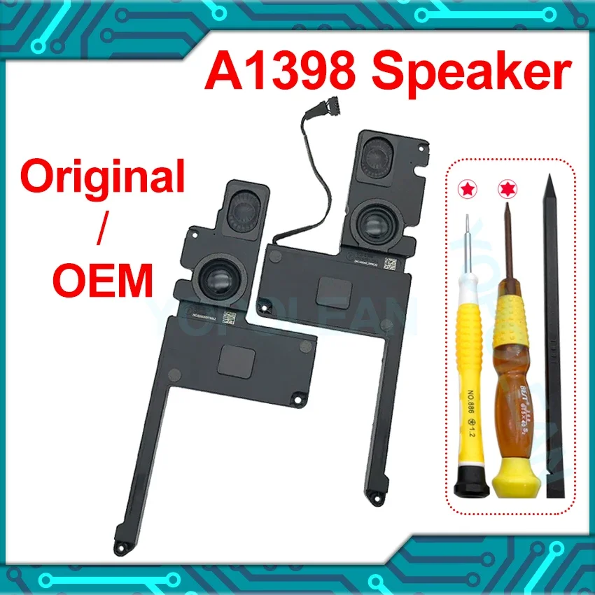 Altavoz interno izquierdo y derecho Original/OEM A1398 probado para Macbook Pro Retina 15 "A1398 reemplazo de altavoz 2012 2013 2014 2015