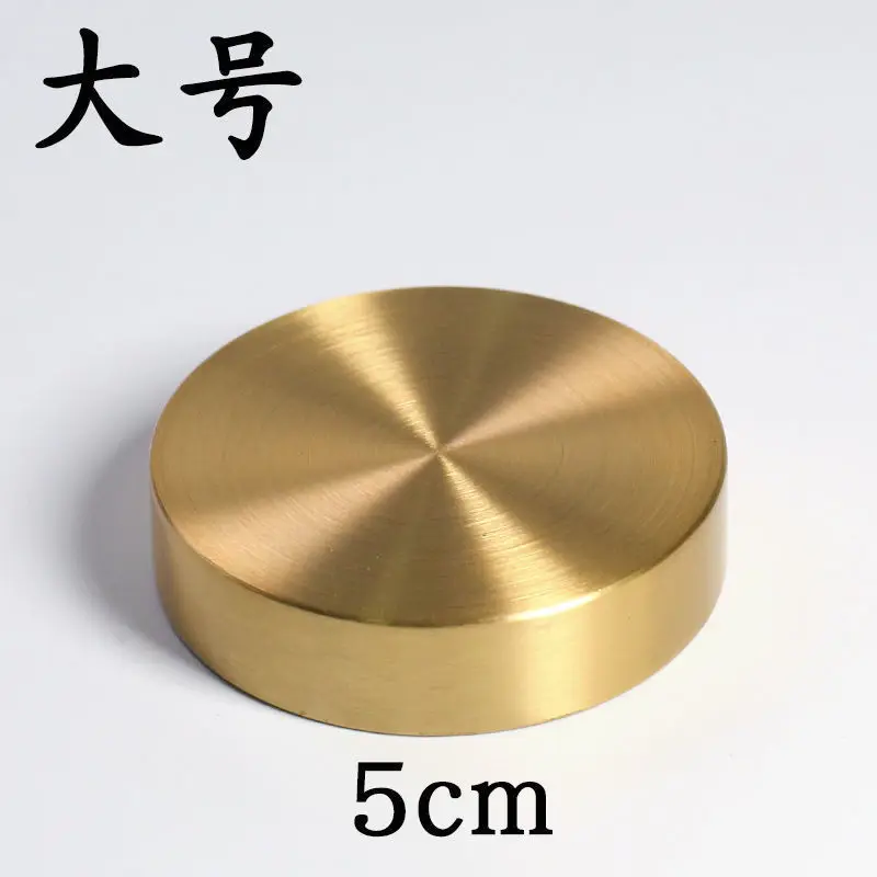Copper Art Solid Brass Round Ruler Paperweight Pure Study CalligraphyPressure Paper Strip Antique Metal Rice