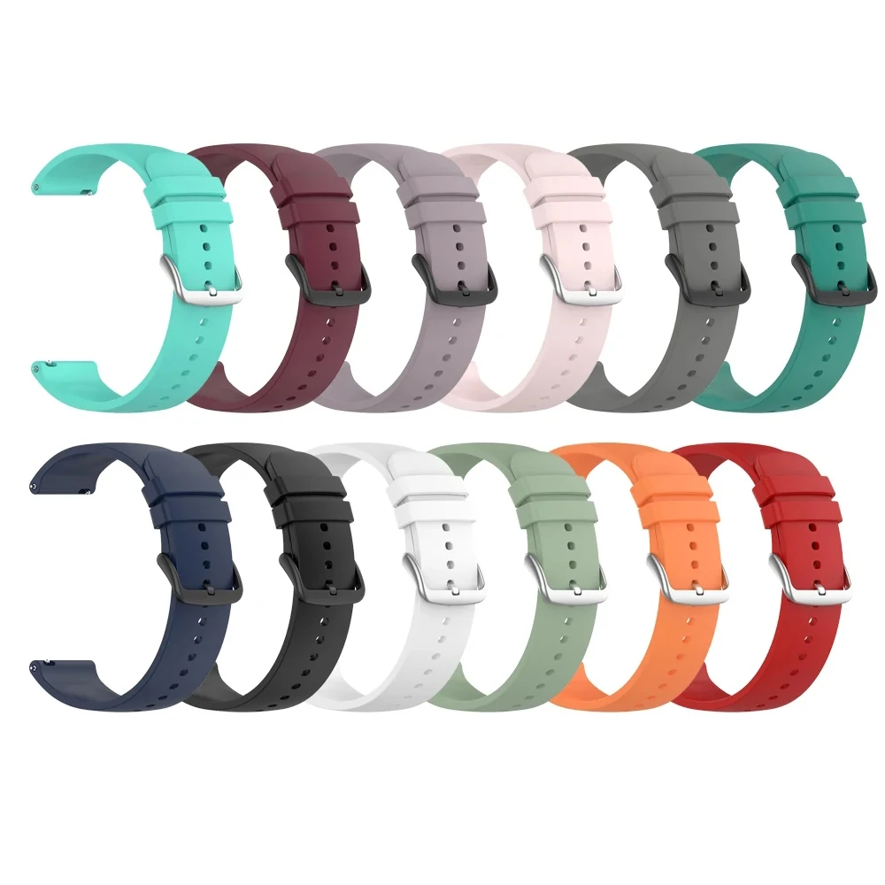 20mm 22mm Silicone Strap For Garmin Venu 4 45mm 3 2 Plus/Forerunner 265 255 570 Watchbands Bracelet For Garmin Vivoactive 4 5 6