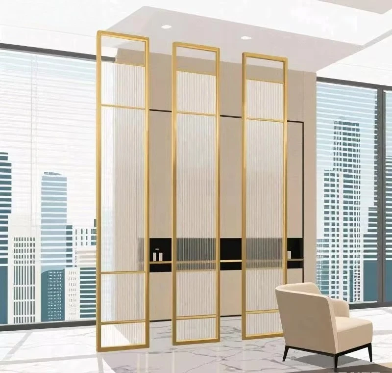 ej- Quality Luxury Metal Living Room Divider Stainless Steel Interior Decoration Screen Factory Direct Sale Waterproof Feature&