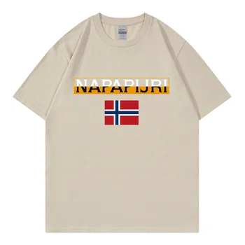 NAPAPIJRI 남성용 빈티지 티셔츠, 스포츠 100% 코튼 프린트, 오버사이즈 티, 운동복 탑 