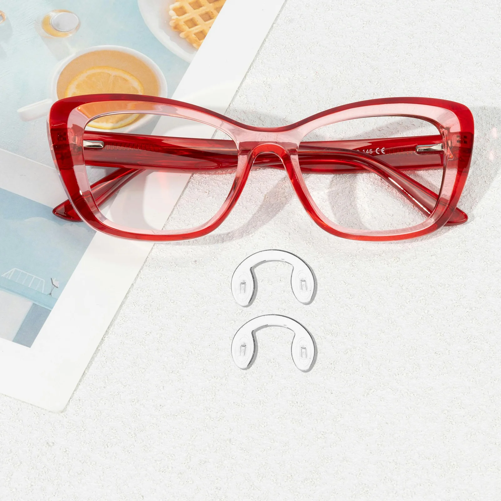 

6pcs Silicone Anti Slip Nose Pads Transparent U Shaped Replacement Bridge Pads For Eyeglasses Sunglasses Universal Eyewear