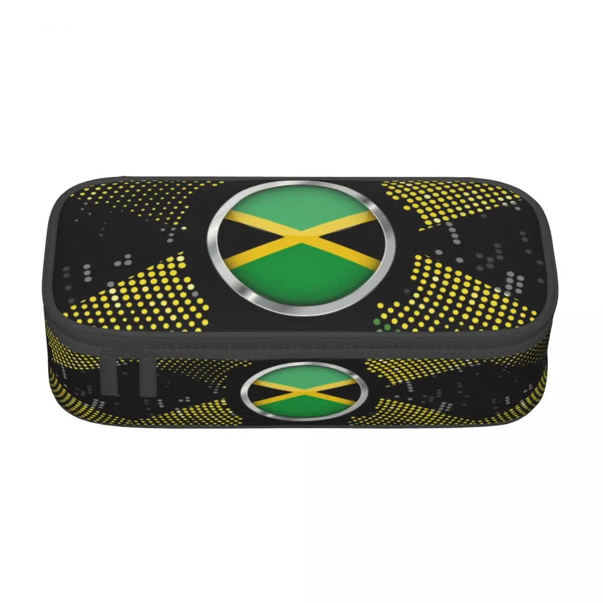 Custom Jamaica Flag Reggae Music Kawaii Pencil Case Boy Girl Large Capacity Jamaican One Love Pencil Box Students Stationery