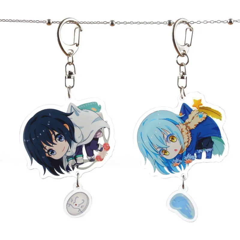 Anime That Time I Got Reincarnated as a Slime Keychain Cute Rimuru Tempest Izawa Shizue Key Chain Car Bag Keyring Jewelry