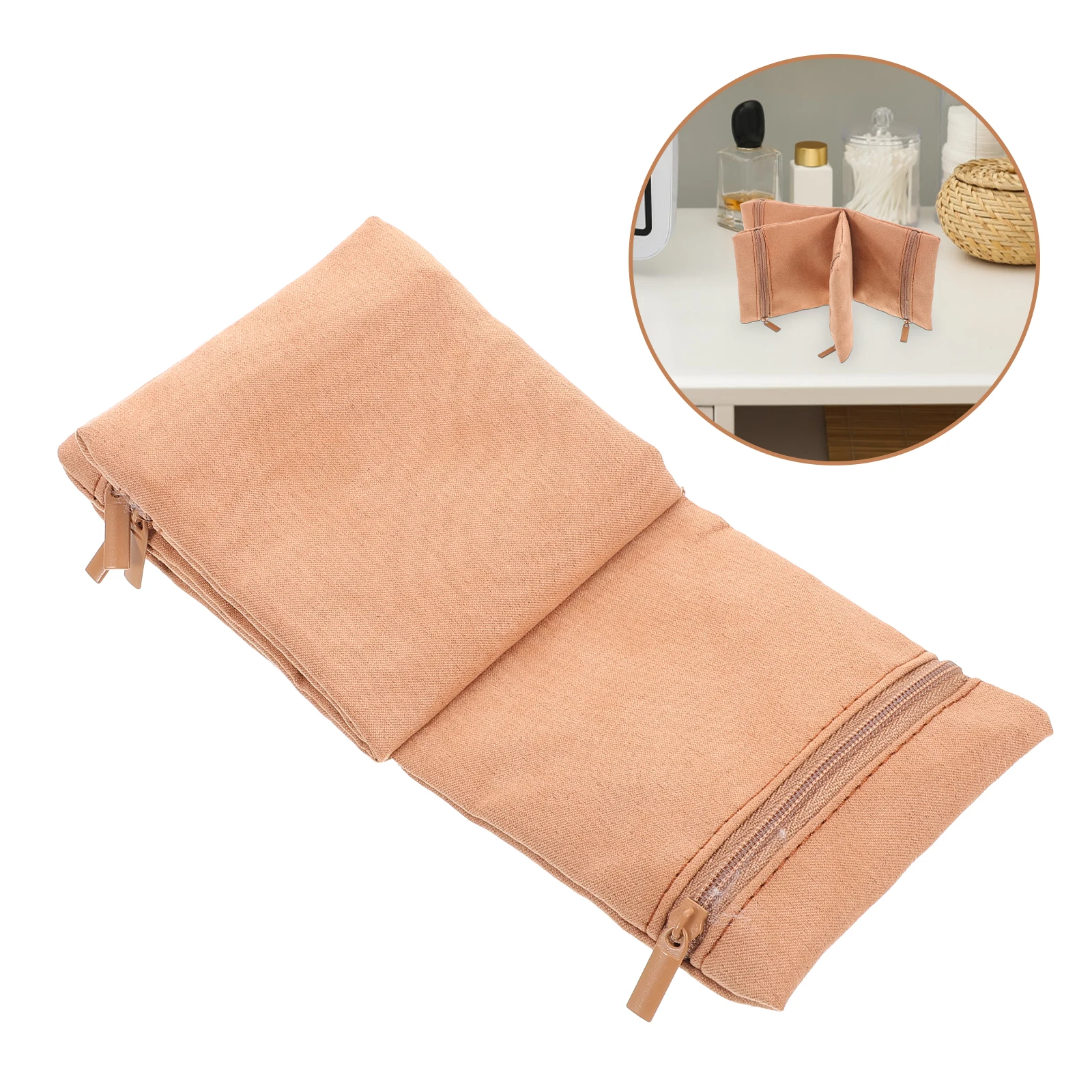 

Foldable Travel Jewelry Pouch Organizer Zipper Antiscratch Multilayer Compartments For Women Girls Bangle Rings Necklaces