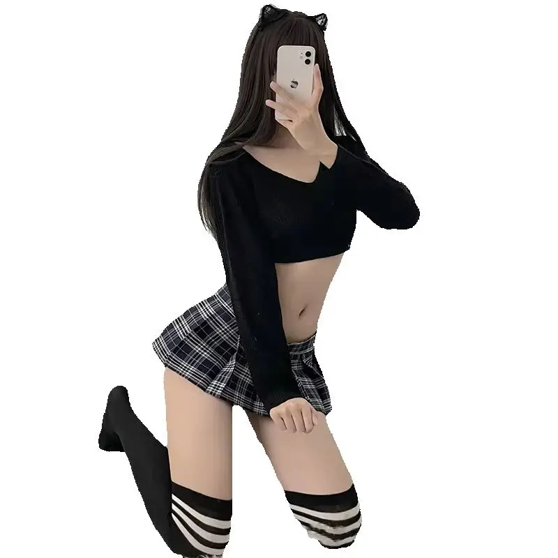 

Sexy Pleated Mini Skirts Women Summer High Waist Micro Plaid Skirt Pink Black Cute Skirts Student Girls Harajuku Goth Y2k Skirt