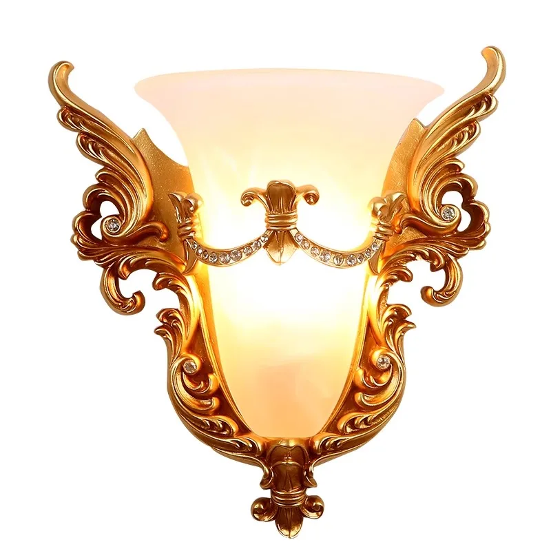 

European retro entrance wall lamp, living room TV background wall lamp, aisle staircase lamp, American creative bedroom bedside