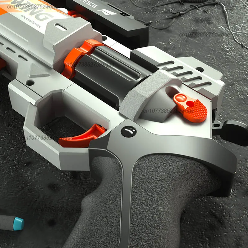 ربط ميكانيكي للأطفال 6 مسدس مسدس رصاصة طرية يمكن أن يطلق مسدس لعبة ، نموذج مسدس أكل الدجاج في الهواء الطلق للأولاد