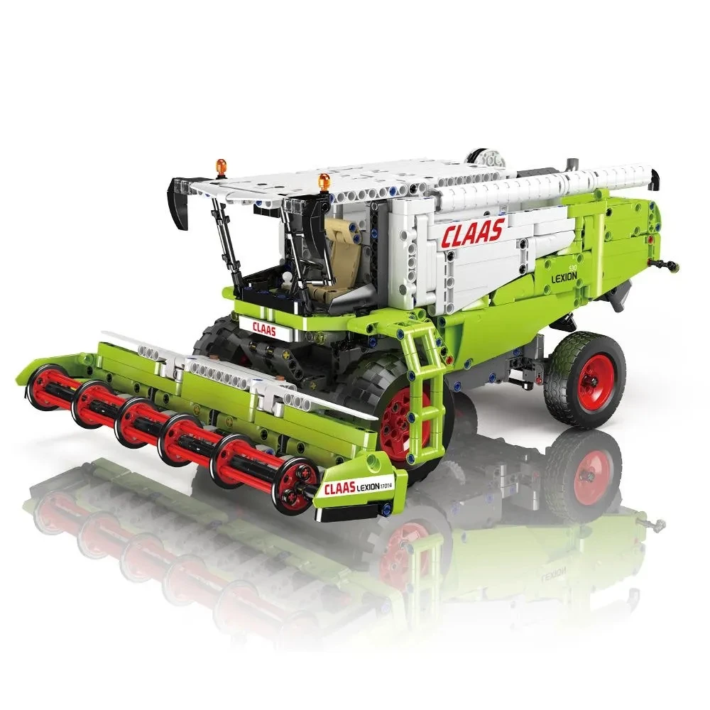 MOULD KING 17014 Technical Remote Control Harvester Truck Building Block Assembly Truck Bricks Toys Kids Christmas Gift