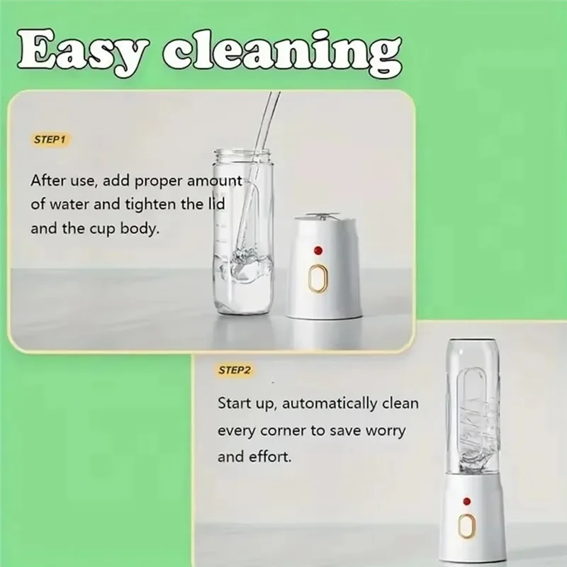 

A78E-Portable Smoothie Blender USB Rechargeable Mini Juicer Cup With, Ideal For Milkshakes And Juice