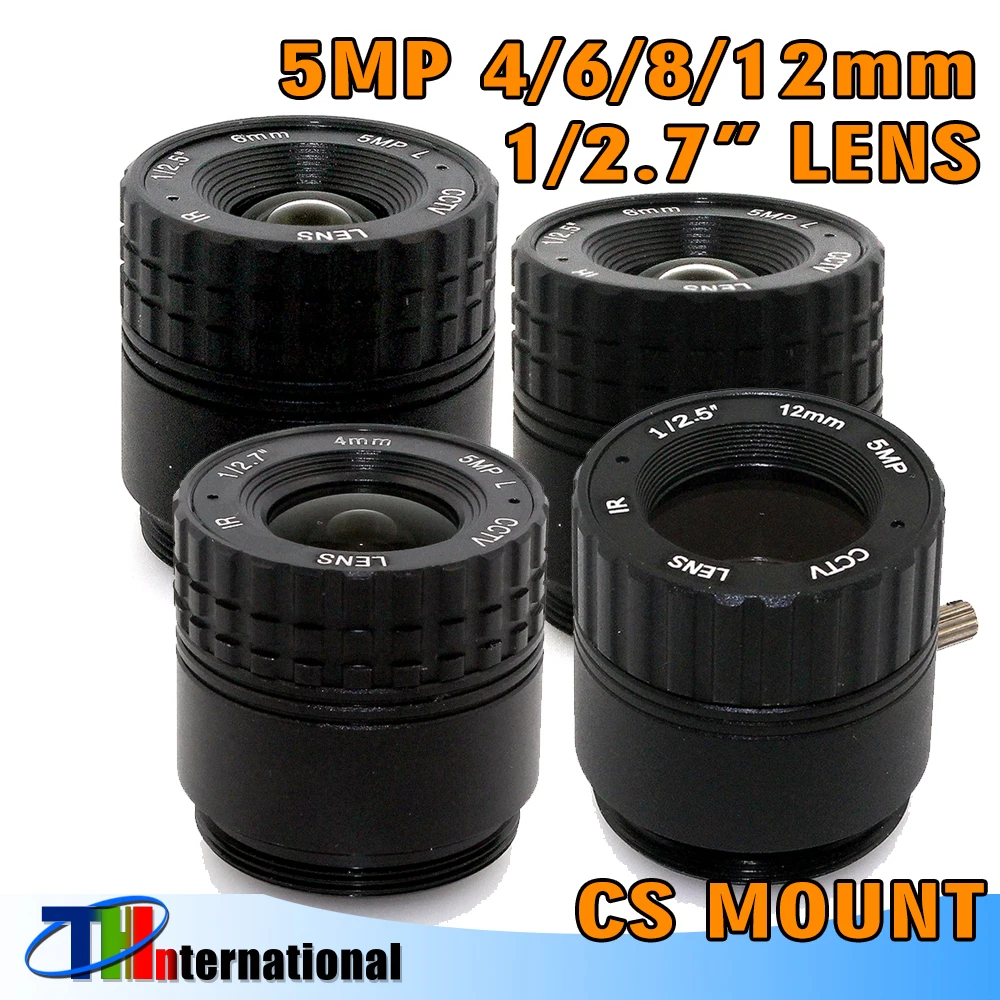 3MP 5MP 8mm 12mm 16mm Lens CS Mount Fixed 1/2.5 inch CCTV Lens For HD 1080P/4MP/5MP AHD Camera Box Camera Explosion Proof Camera