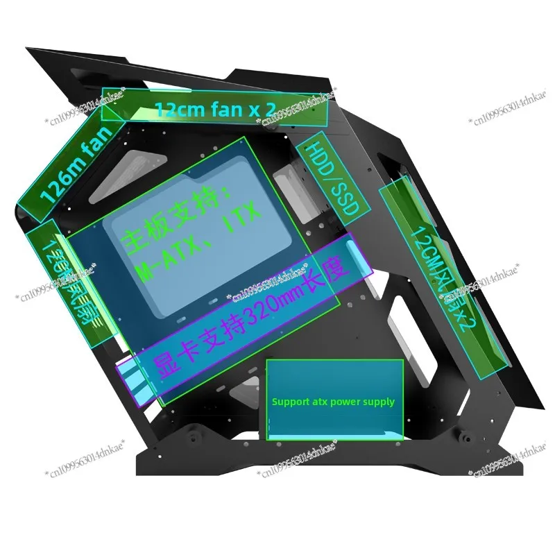High-end Special-shaped Game Water-cooled Chassis, E-sports Chassis, Internet Cafe, DIY Computer Desktop