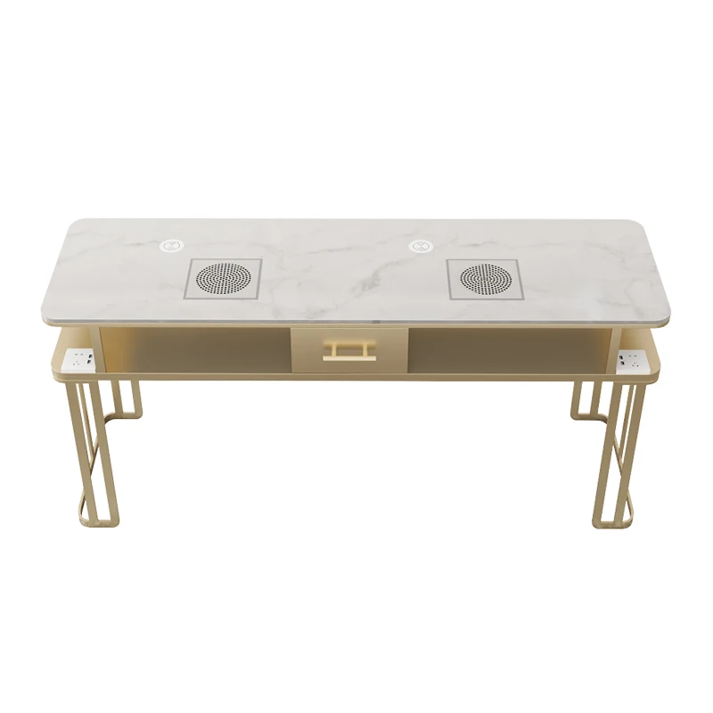 

For Beauty Profesional Nail Desk Designer Aesthetic Modern Reception Nail Desk Seats Nordic Mesa De Manicure Salon Furniture