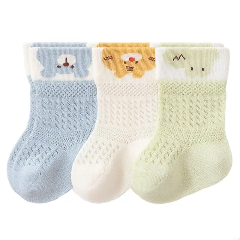 CORB Children's Athletic Socks Set Of 3 Pairs Moisture Wicking Middle Tube For Sports