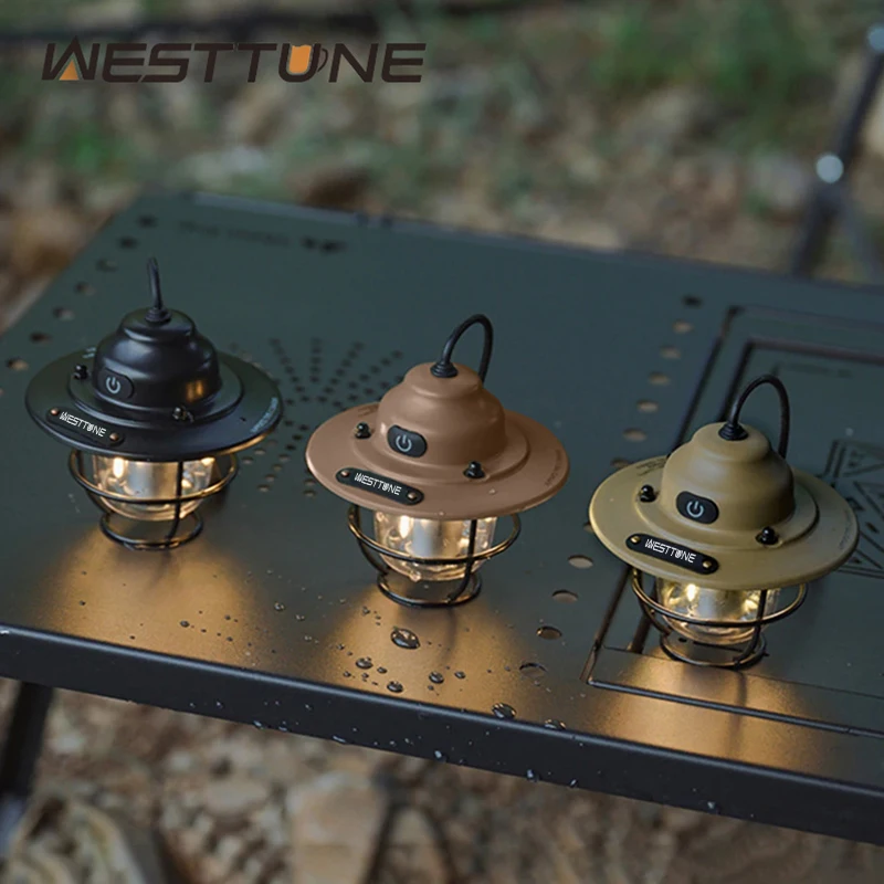 

Портативные кемпинговые фонари в ретро-стиле, подвесные лампы для палаток, водонепроницаемые, с регулировкой яркости, 1200 мАч, для походов, рыбалки, аварийного освещения