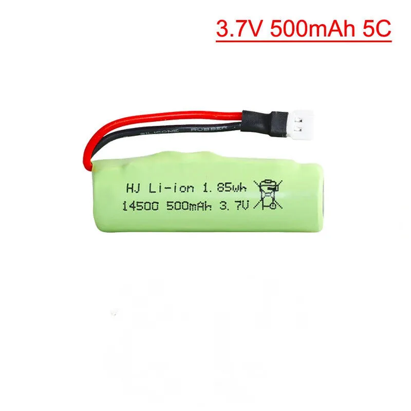 3.7V 500mAh 14500 Lipo Battery XH2.54/JST/SM Plug for Voor DE35 DE38 RC Climbing