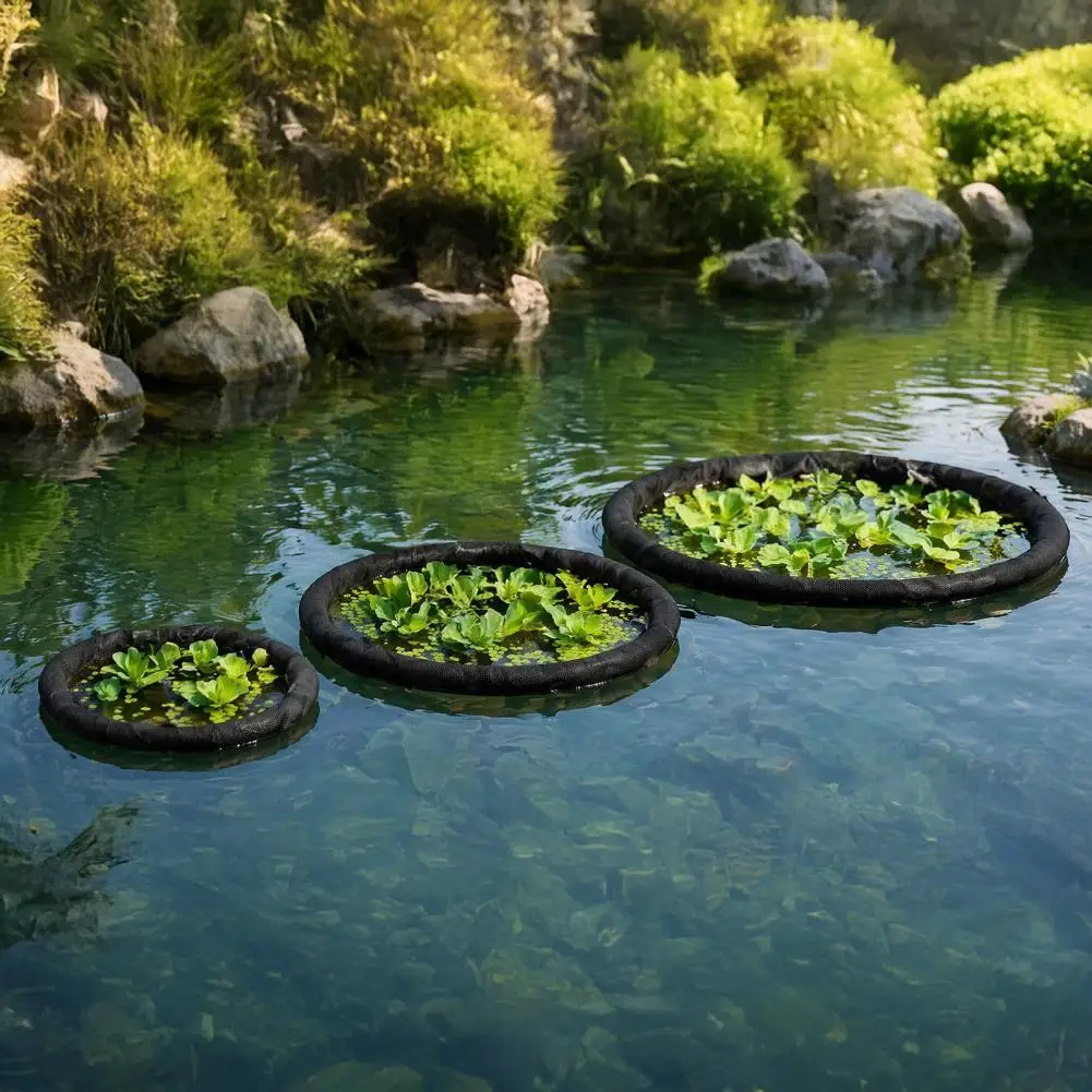 Floating Plant Barrier Floating Pond Planter Ring Fish Barrier Netting for Garden Ponds Plant Protector Mesh for Water for Fish
