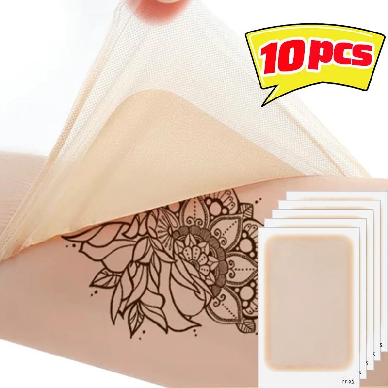 Waterproof Tattoo Sticker Ultra Thin Invisible Cover Flaw Birthmark Scar Temporary Concealing Tape Cover for Any Skin 5/10Pcs