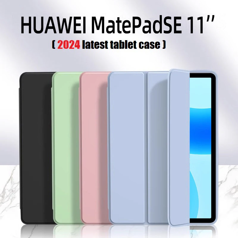 

Folding Case For Huawei MatePad SE 2024 11inch Tablet Case Magnetic Soft Cover Funda for Huawei Matepad SE AGS6-W00 Tablet Capa