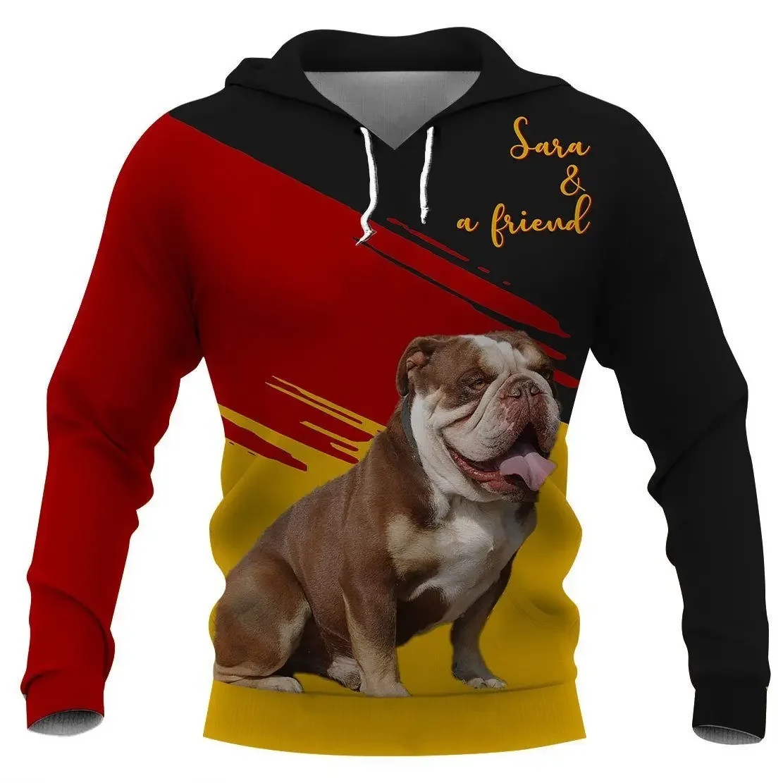 Boxer/Bulldog/Labrador Custom Name 3D Printed Hoodies Women For Men Pullovers Street Tracksuit Love Dog Gift