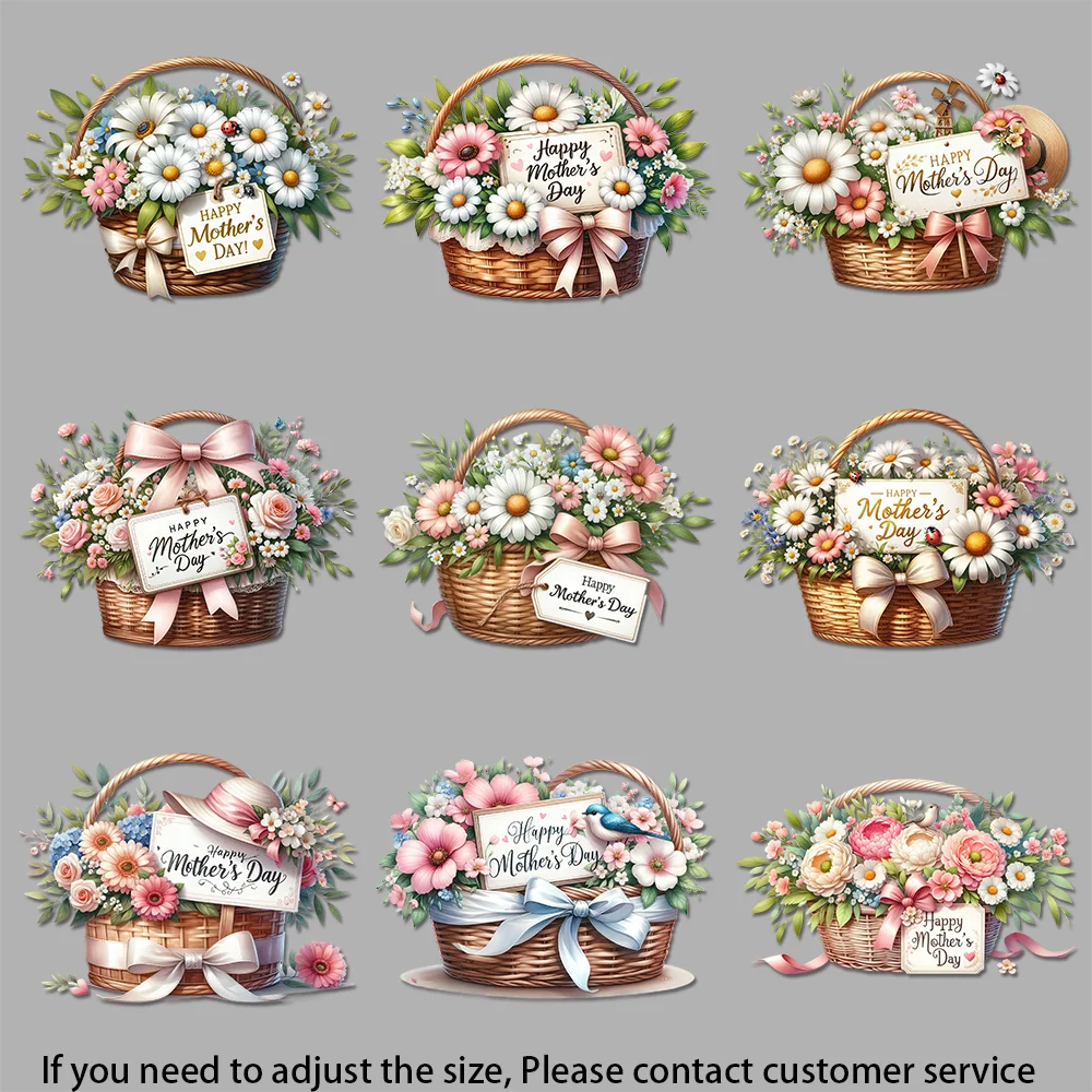 Iron-on Transfers for Clothing Floral Mother's Day Spring Themed Heat Transfers Colorful Creations High elasticity DIY Gift