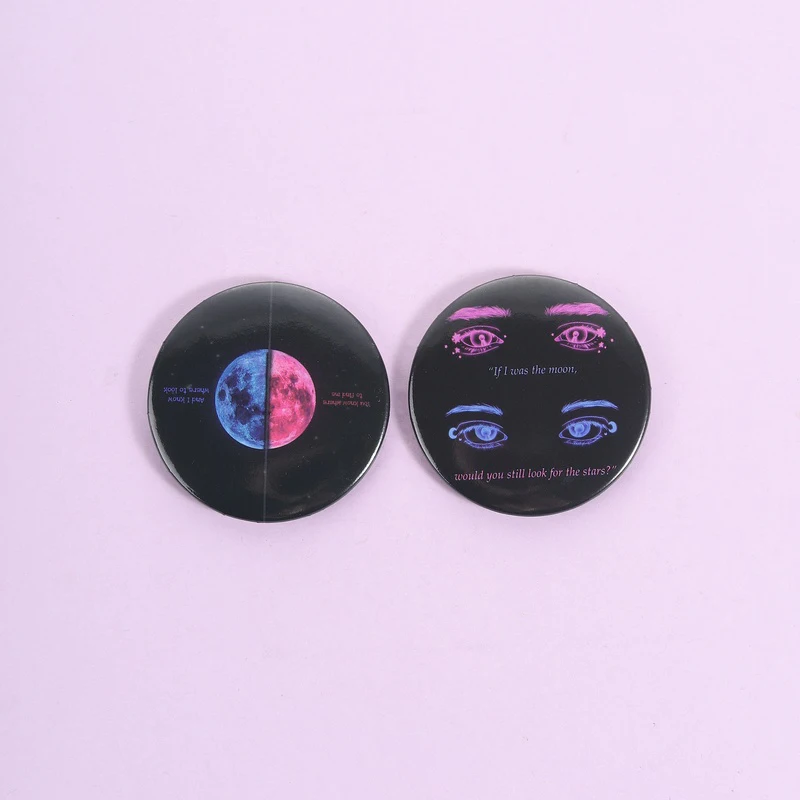 Dark Aesthetic Cat Star Enamel Pins Y2K Style Quote Brooches Moon Eye Lapel Badges Cool Gothic Gift For Teens