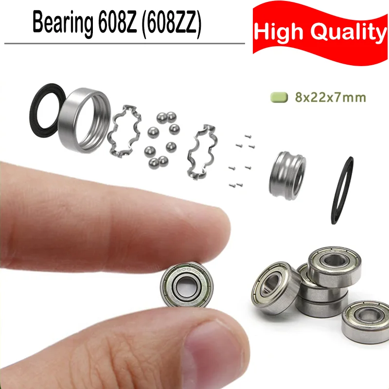 1-150pcs Miniature Bearings 685zz 608z Silent Small Bearing Deep Groove Mini Ball Bearing Carbon Steel for Skateboard Scooter