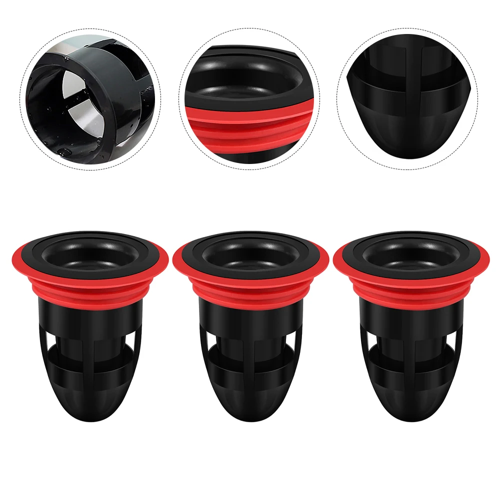 

3pcs Floor Drain Core Deodorizing Sealing Ring Odor Proof Sewer Backflow Preventer U-Shaped Water Seal Durable Household Shower