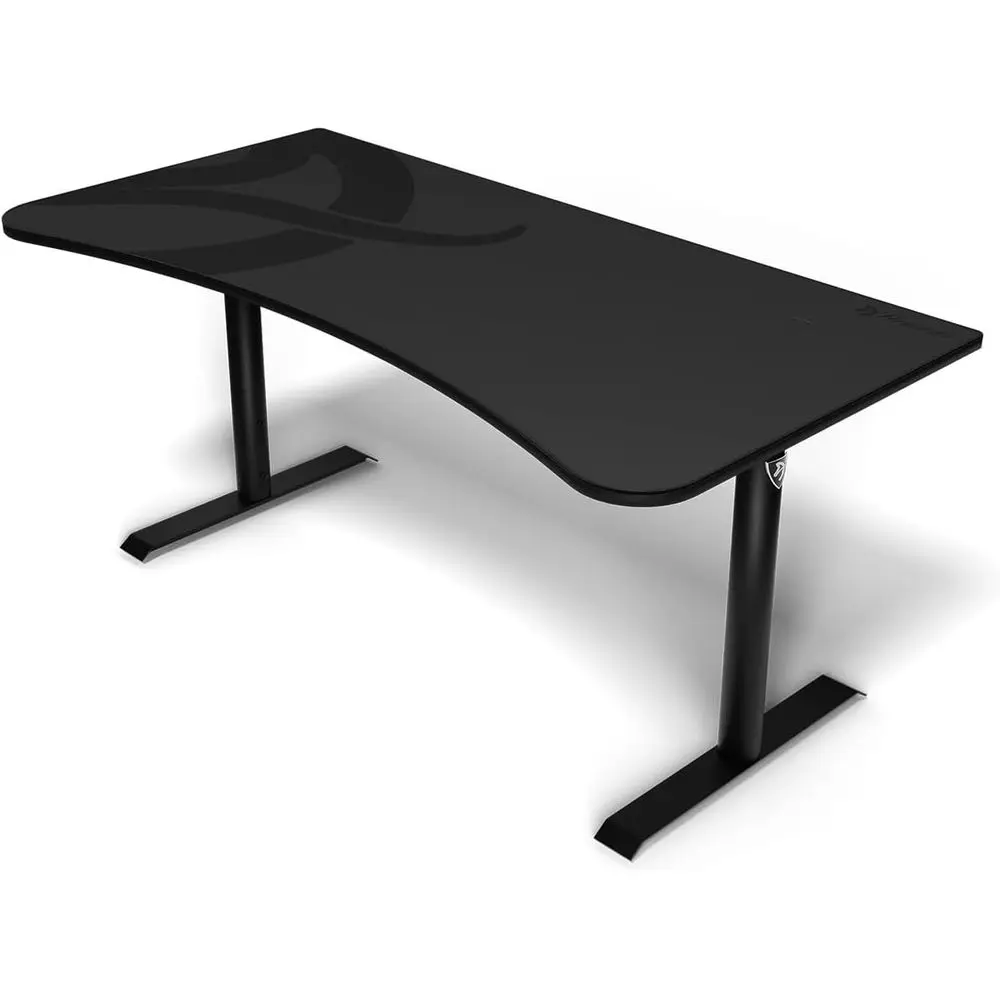 

Curved Gaming Desk with Full Surface Water-Resistant Mat, Custom Monitor Mount, Cable Management Cutouts, and Under-Desk Cable N