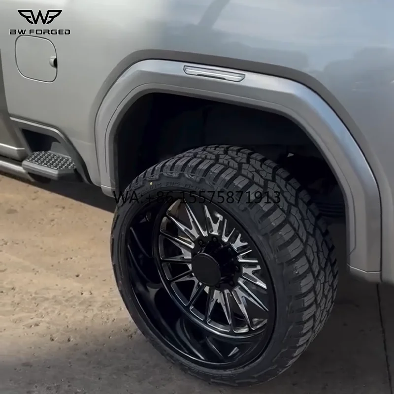 

Кованые диски для грузовиков на заказ, глянцевые черные, с глубокой полкой, 20, 22, 24, 26 дюймов, 6x139.7, 8x170, для грузовых автомобилей