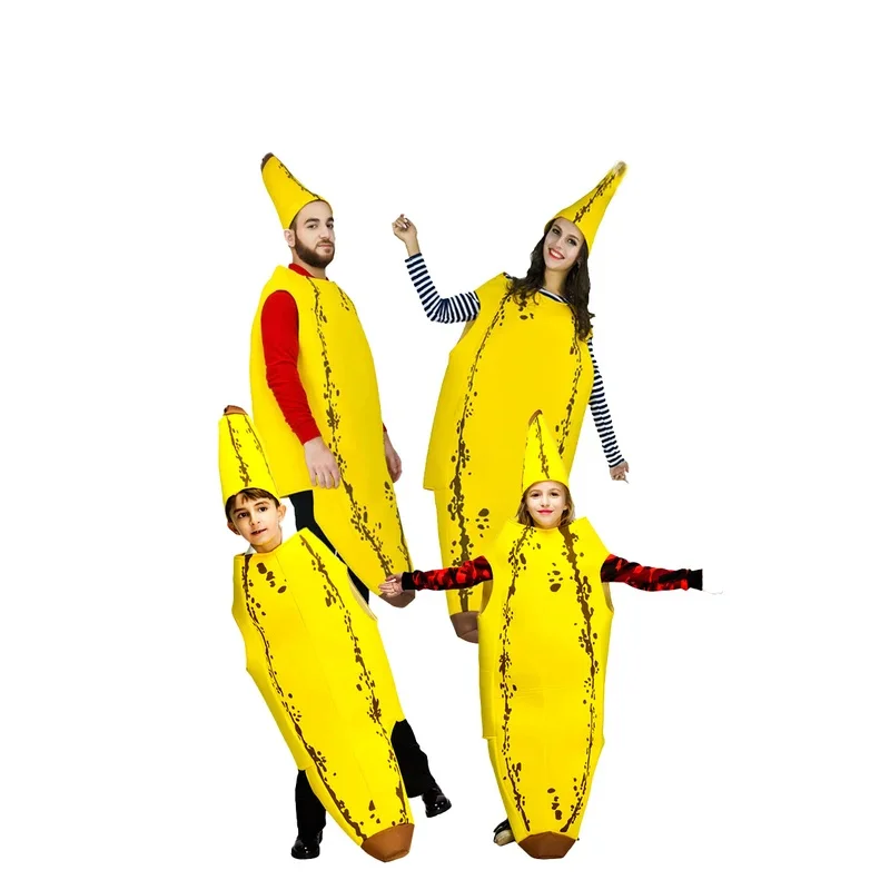 

Adult Children's Carnival Funny Cosplay Banana Costume Parent-child Couple Performance Carnival Halloween Fruit Party Costume