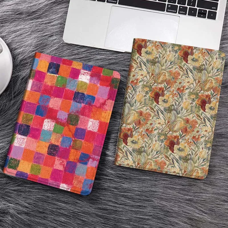 

Красочный чехол для планшета с квадратным узором, подарочный чехол для Samsung Tab Galaxy S6 S11 A A7 A8 A9 A11 10,1 10,4 10,5 Plus Lite