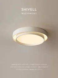 Plafonnier LED au Design Minimaliste Moderne, Disponible en Noir et Blanc, Luminaire Décoratif de Plafond Disponible en 3 Couleurs, Idéal pour une Chambre à Coucher