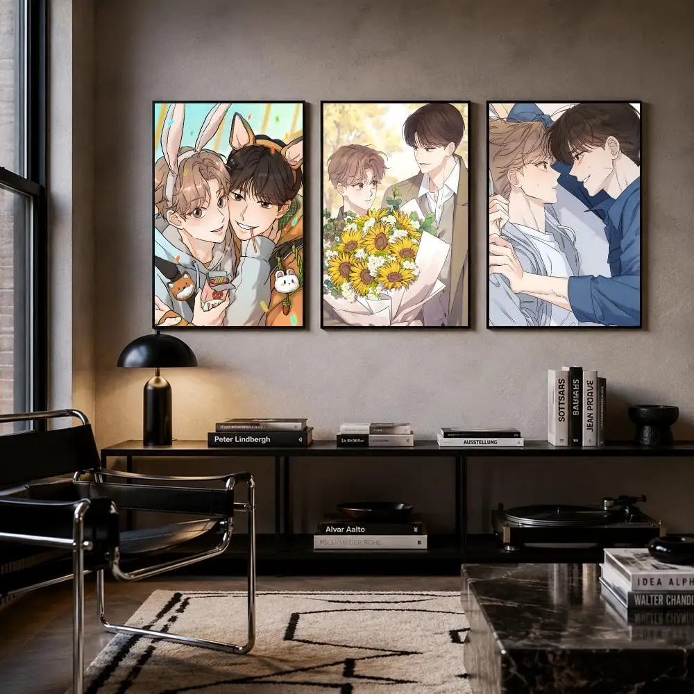 Manga Alpha Trauma BL Poster Self-adhesive Art Waterproof Paper Sticker Coffee House Bar Room Wall Decor
