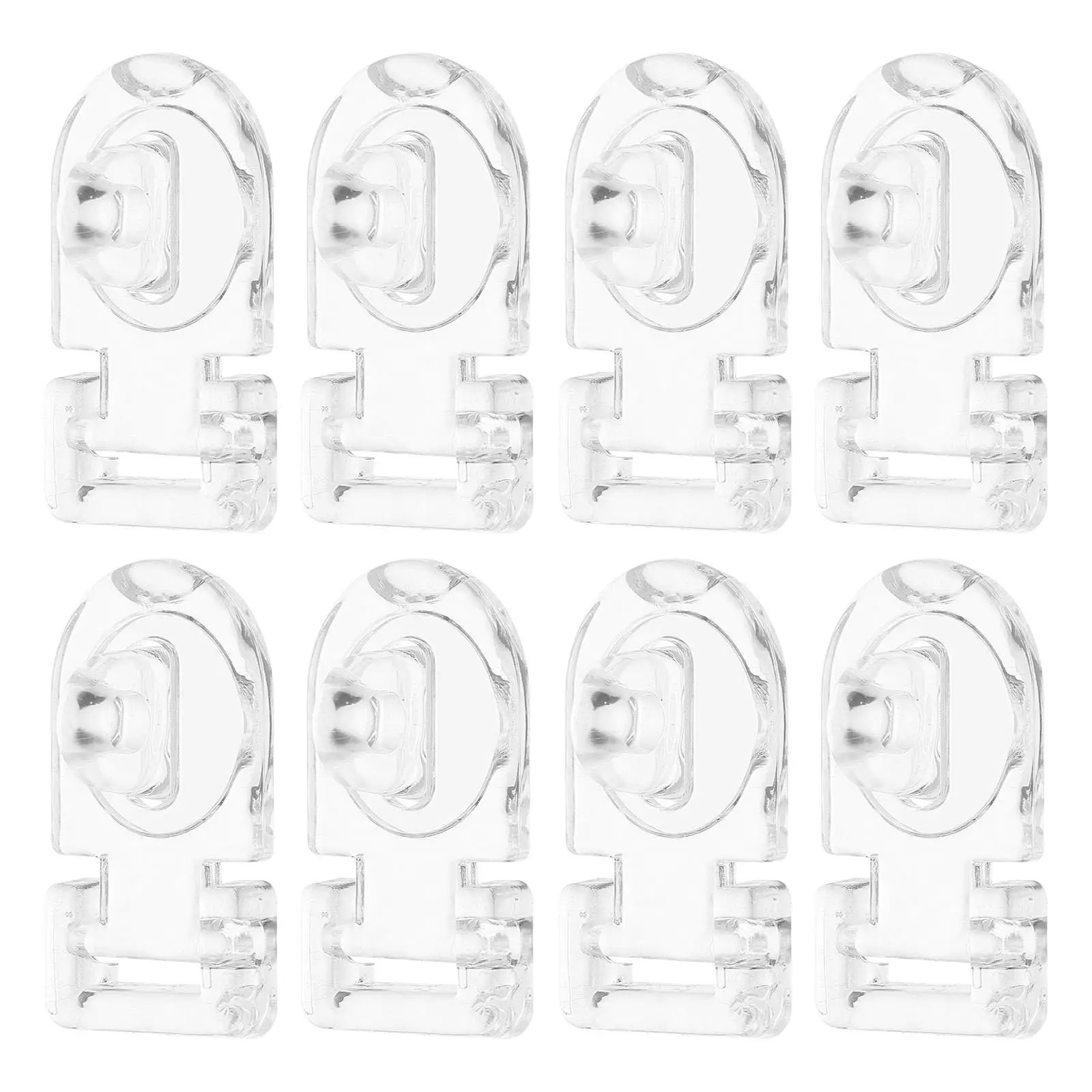 10 Sets Acrylic Hinges Hasp Locks Clear Flat Hasp Lock with Hinge and Buckle Plastic Folding Hinges Box Latching Hasp for Box Ca