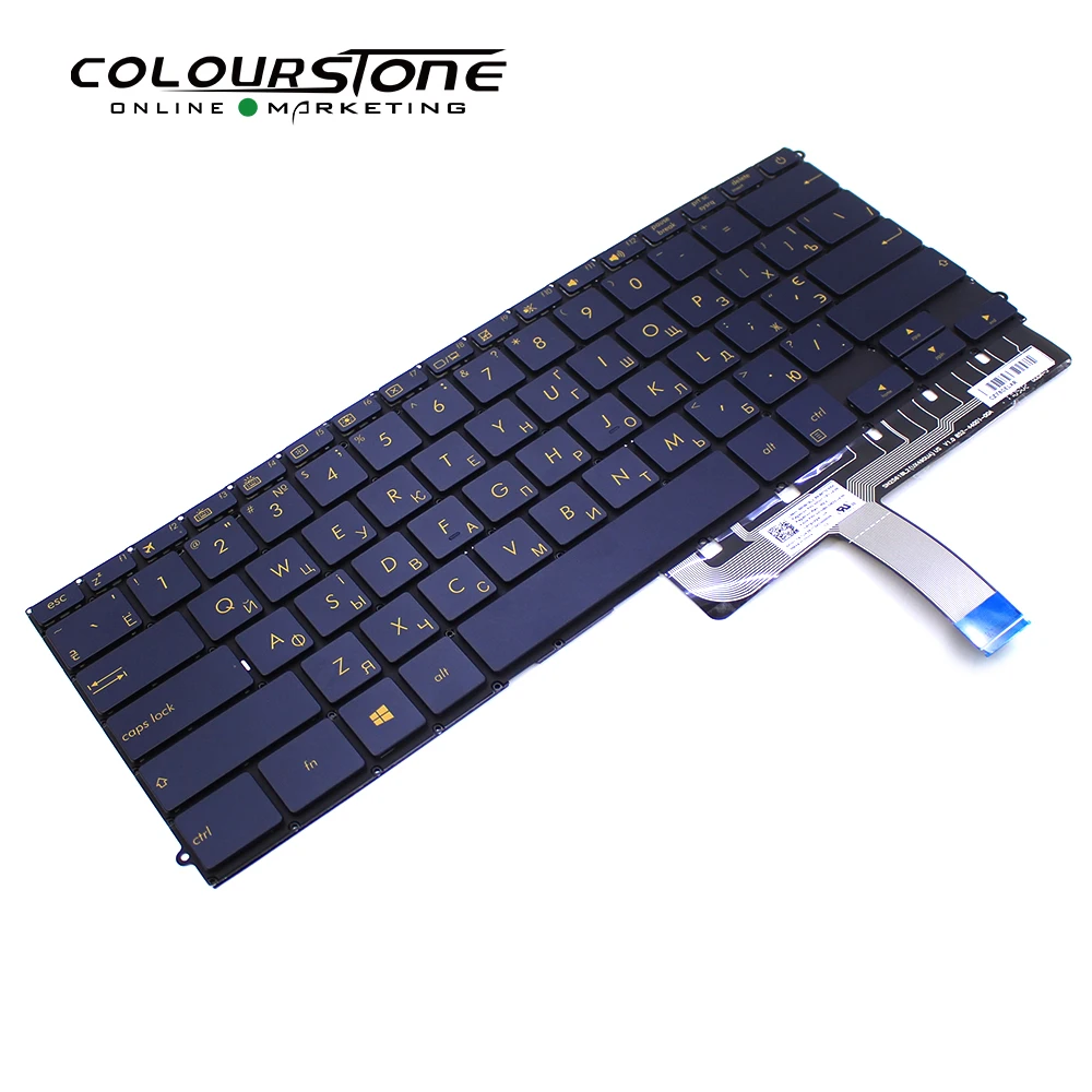 Imagem -06 - Notebook para Asus Zenbook Ux490 Ux490ua Ux490 Rússia Novo Modelo Retroiluminado Teclado do Portátil ru Ux490