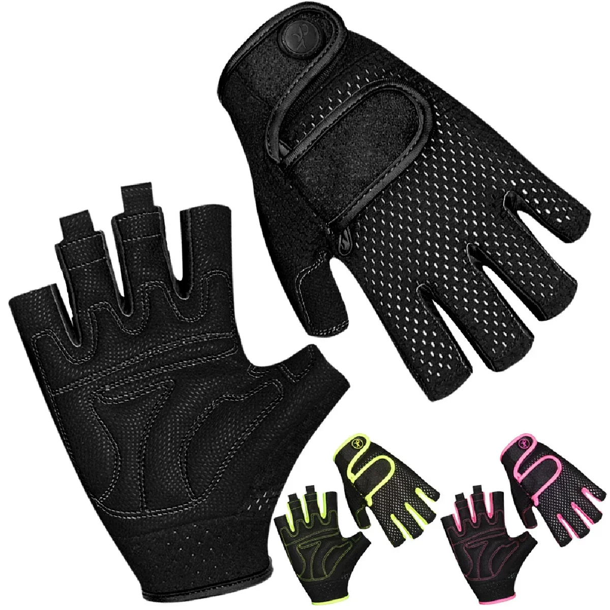 Half Finger Workout Gym Gloves for Men & Women with 3MM SBR Pads Weight Lifting Exercise Fitness Gloves for Training Pull Ups