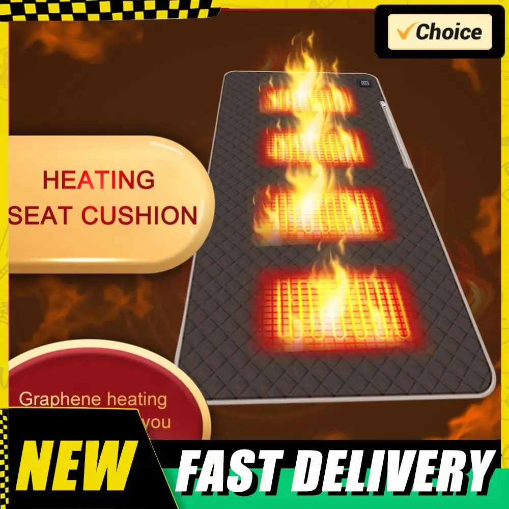 

Стул для кемпинга на открытом воздухе, подушка с подогревом, 4-зонная умная грелка 5 В, коврик с подогревом с питанием от USB для кемпинга/сидения на открытом воздухе, теплый коврик