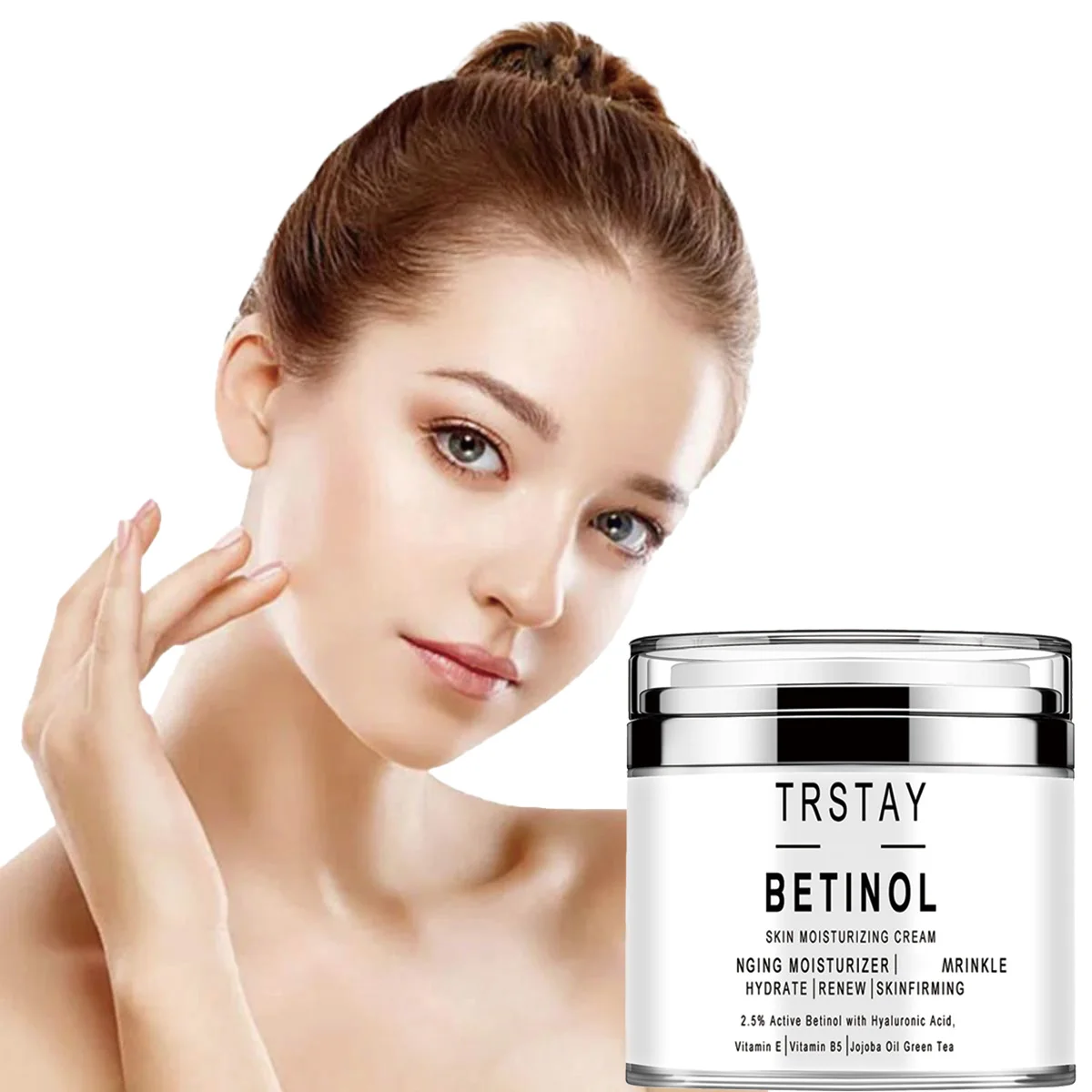 

TRSTAY Укрепляющий увлажняющий крем для кожи с ресвератролом, гиалуроновой кислотой, витамином Е B5, масло Джоджаба для ухода за лицом