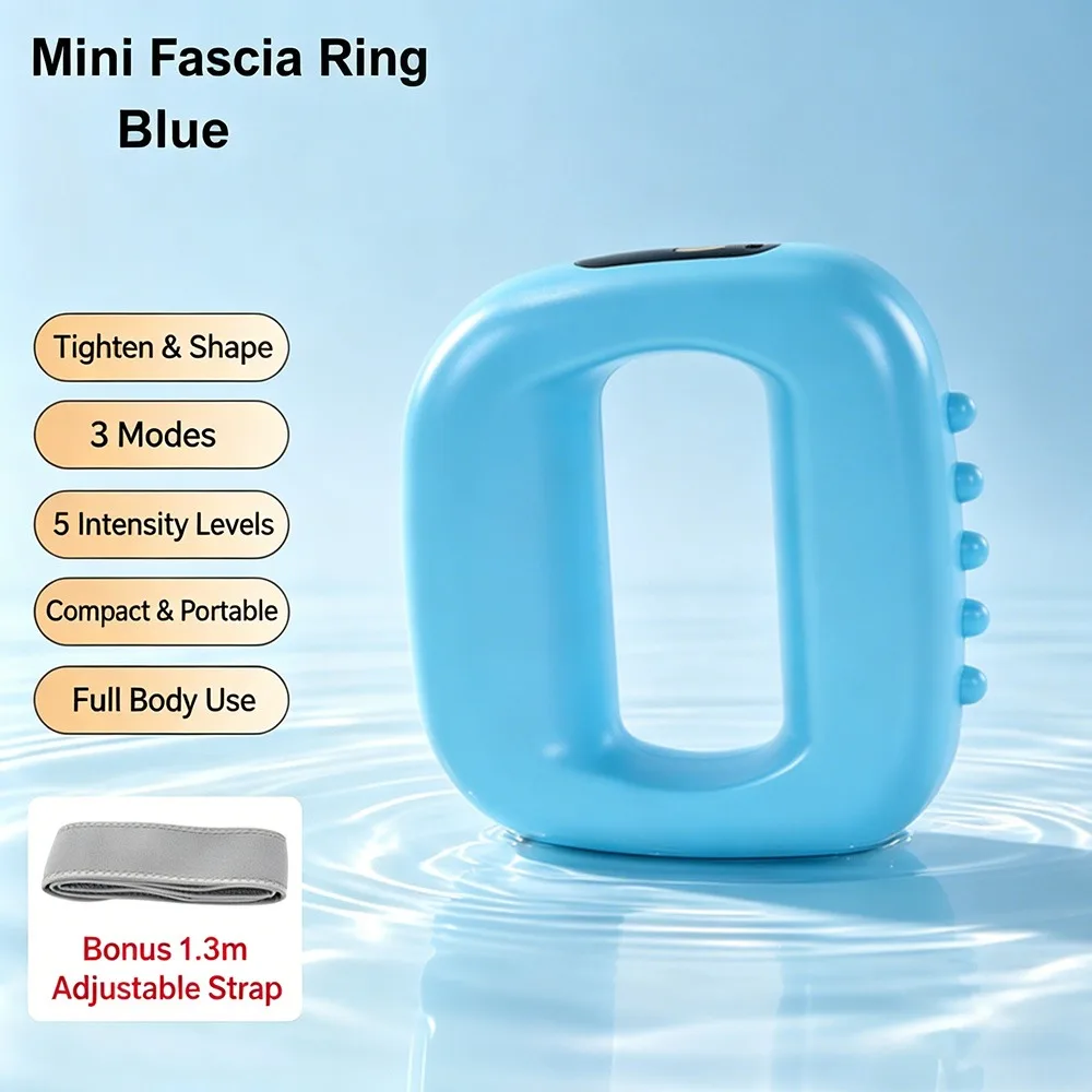 USB Charging Vibration Plate for Lymphatic Drainage Cordless Vibration 6-Level Fascia Ring for Women Muscle Relaxation with Belt