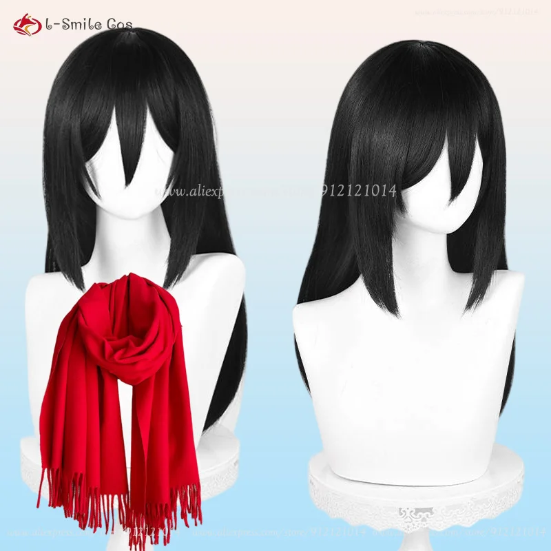 

Mikasa Ackerman Cosplay Wig 50cm Black Wigs For Women Girls Mikasa Cosplay Anime Wigs Heat Resistant Synthetic Hair Halloween