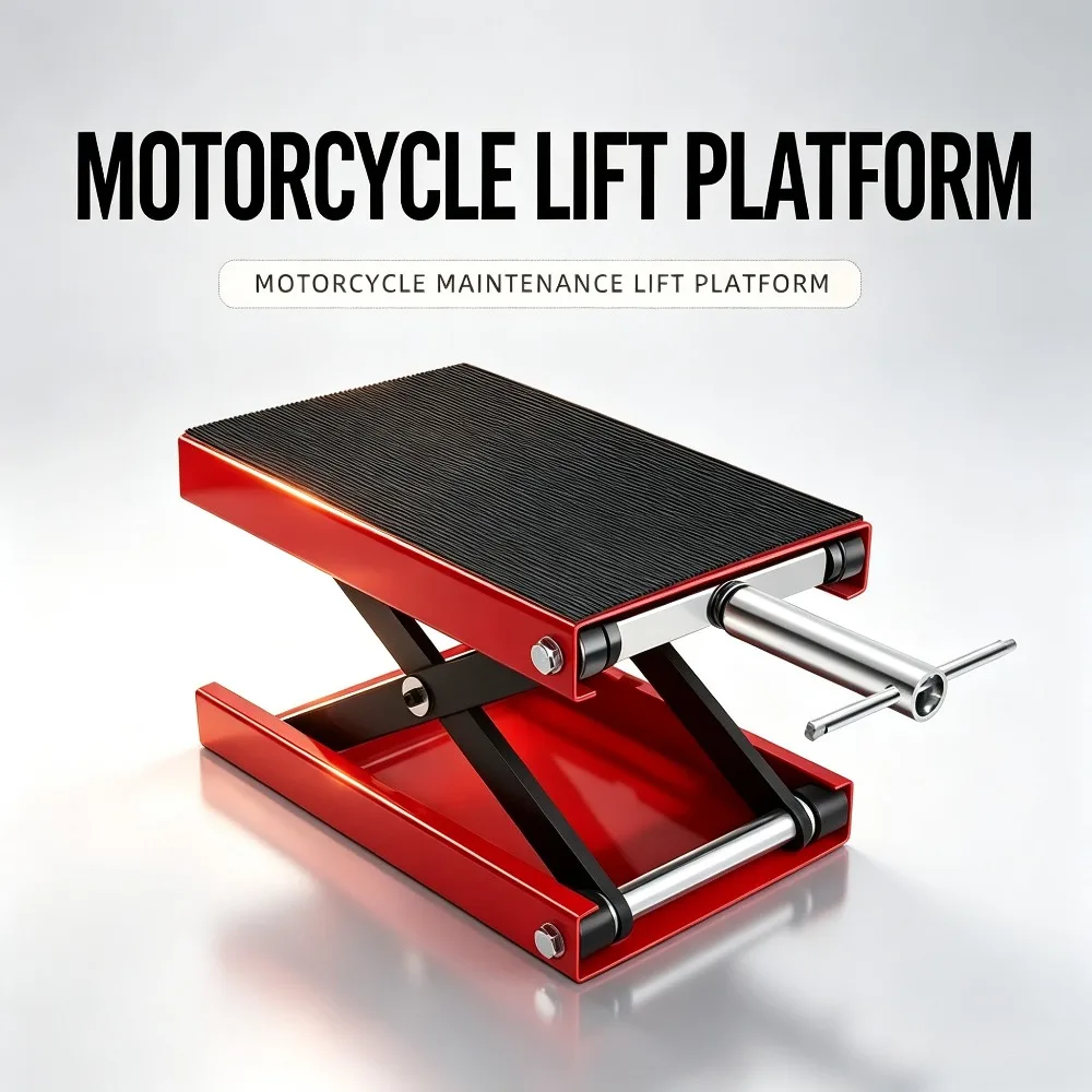 2026 New Adjustable Hydraulic Motorcycle Repair Lift Stand E-bike Paddock Stand Home Garage Maintenance Tool