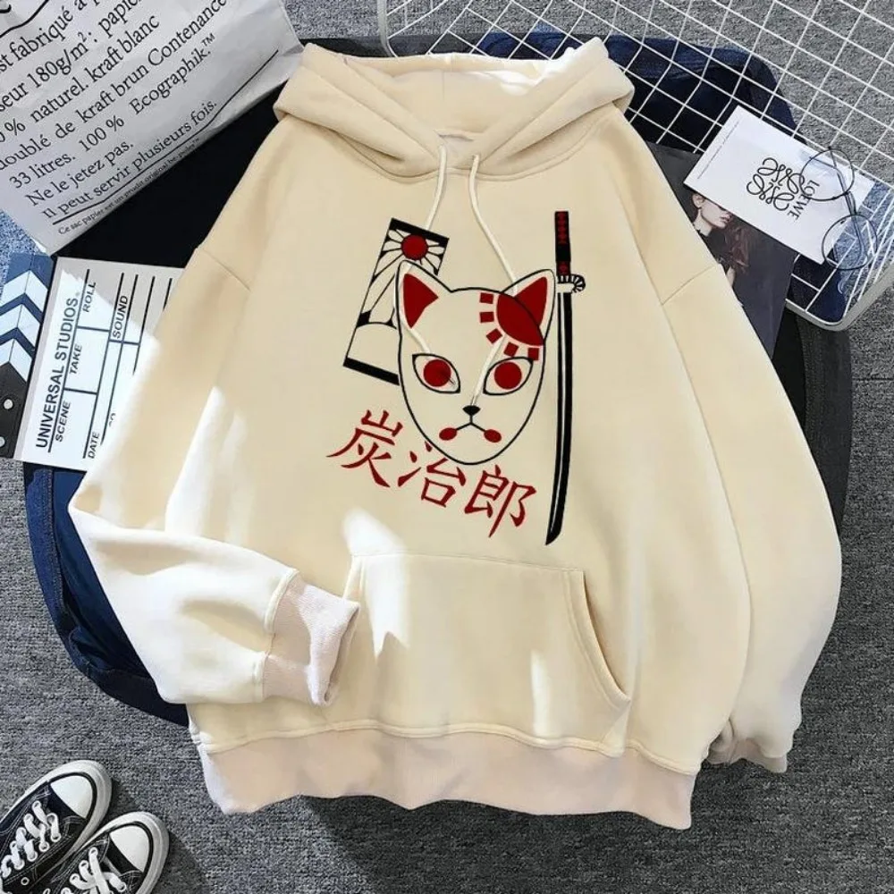 2025, modischer neuer Damen-Kapuzenpullover mit Anime-Dämonentöter, bedruckt, Frühling und Herbst, vielseitiges Paar, lässiger Pullover, S-3XL