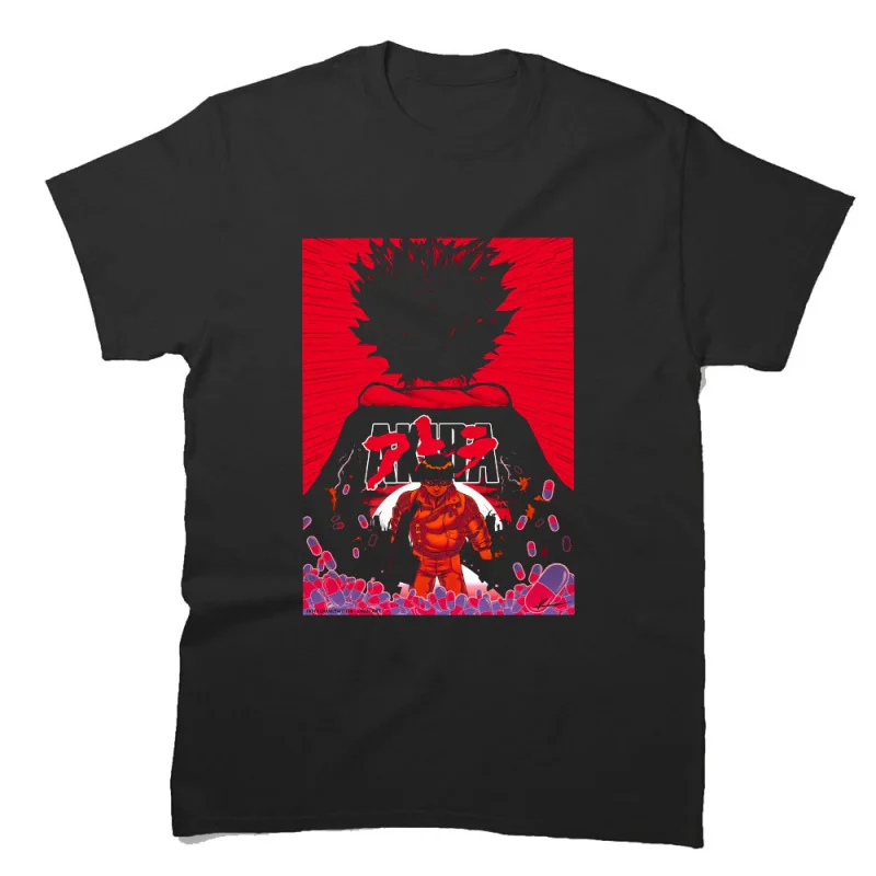 

0225 Vintage Akira Anime Gift T Shirt Cyberpunk Manga Neo-Tokyo City explosion Graphic clothes cyber mecha All size tops S-6XL