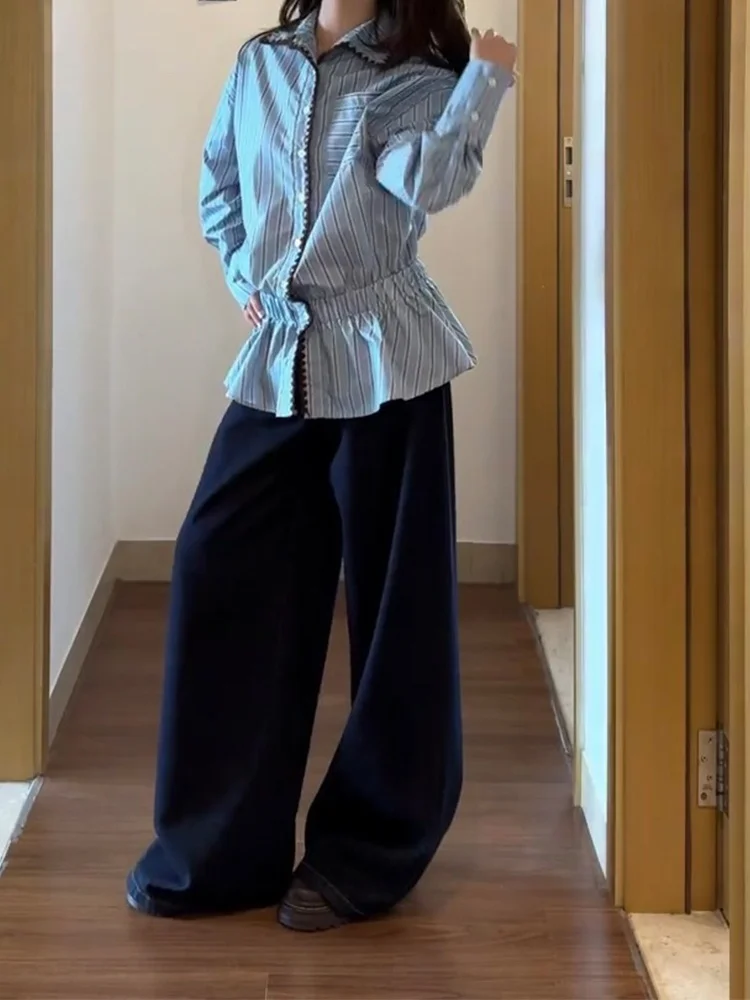 Dżinsy damskie plus size z wysokim stanem, amerykański styl, dżinsy denim, ocieplane, luźne, proste nogawki, jesień-zima, nowość