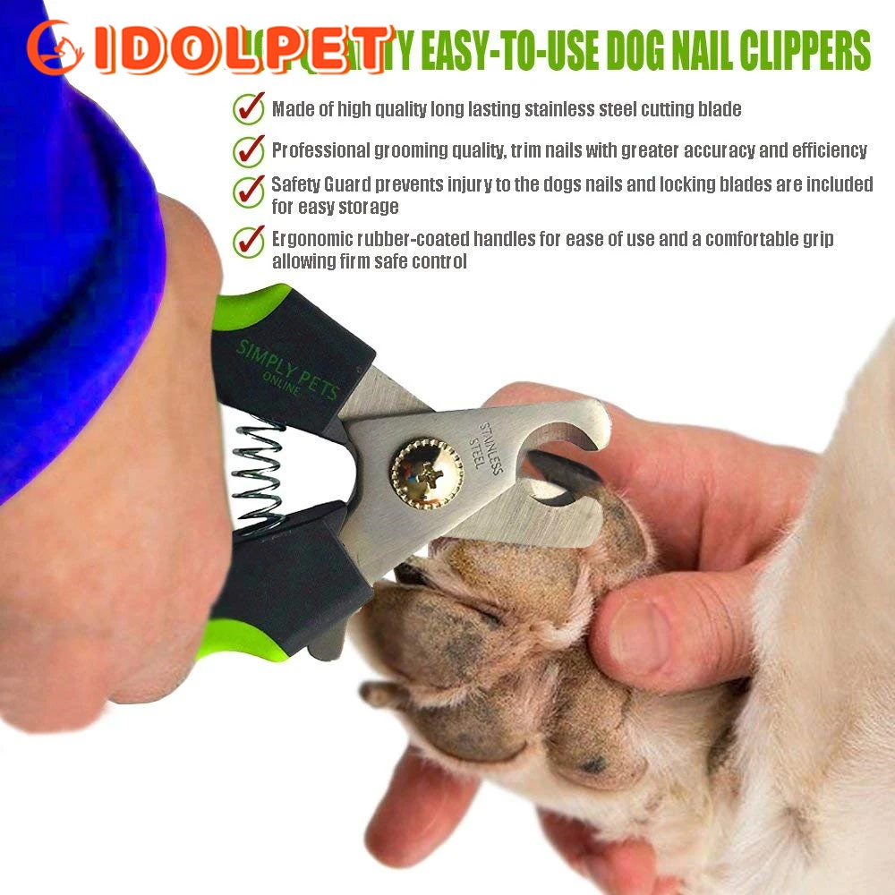 Coupe-ongles pour chien avec protection de sécurité Coupe-ongles pour chien et chat Coupe-ongles pour animaux de compagnie Lames tranchantes adaptées aux chiens de taille moyenne et grande