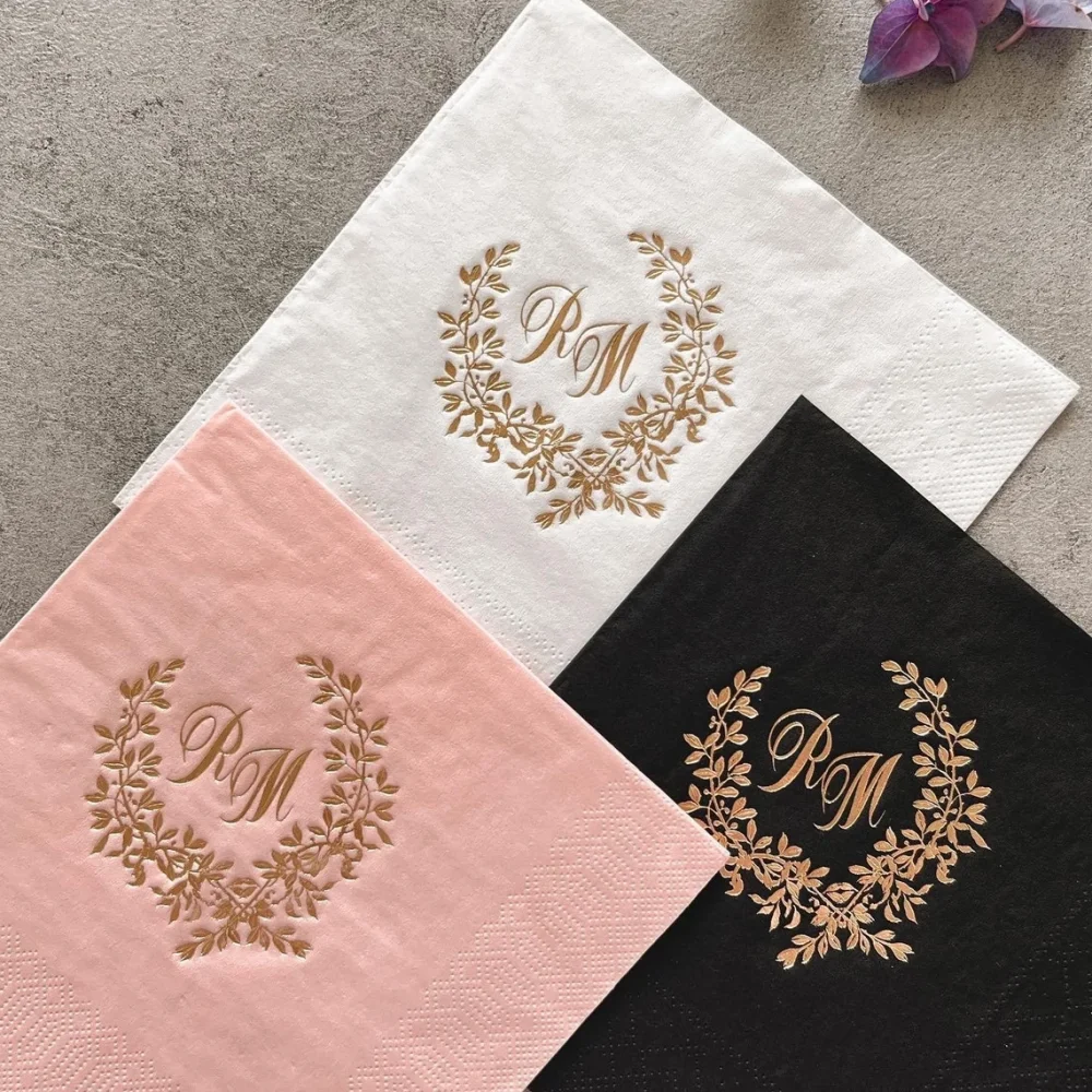 80 pcs Custom Napkins,cocktail napkins,Personalized Napkins,Event Favors,Party Napkins,Wedding napkins,Bridal Shower