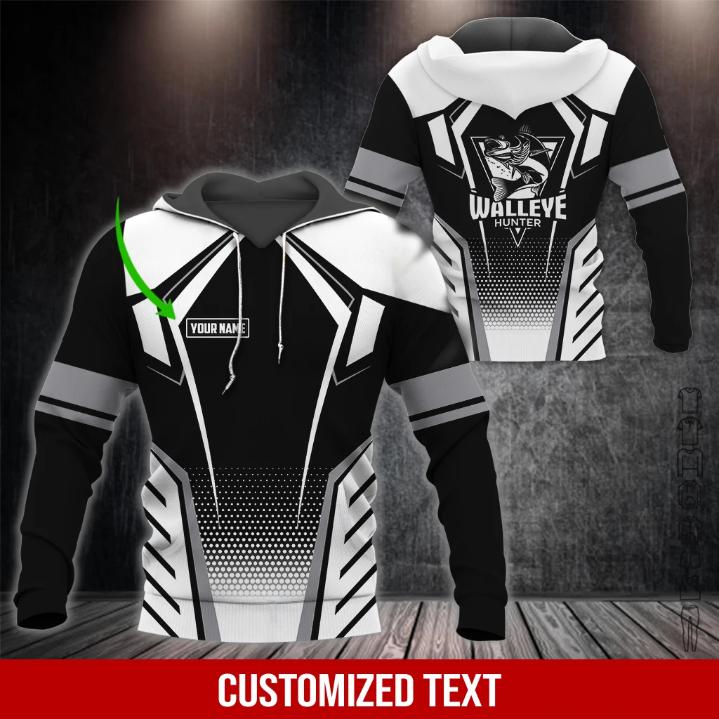 PLstar Cosmos Sudadera pesca 3D personalizada – Cremallera unisex - imagen 4