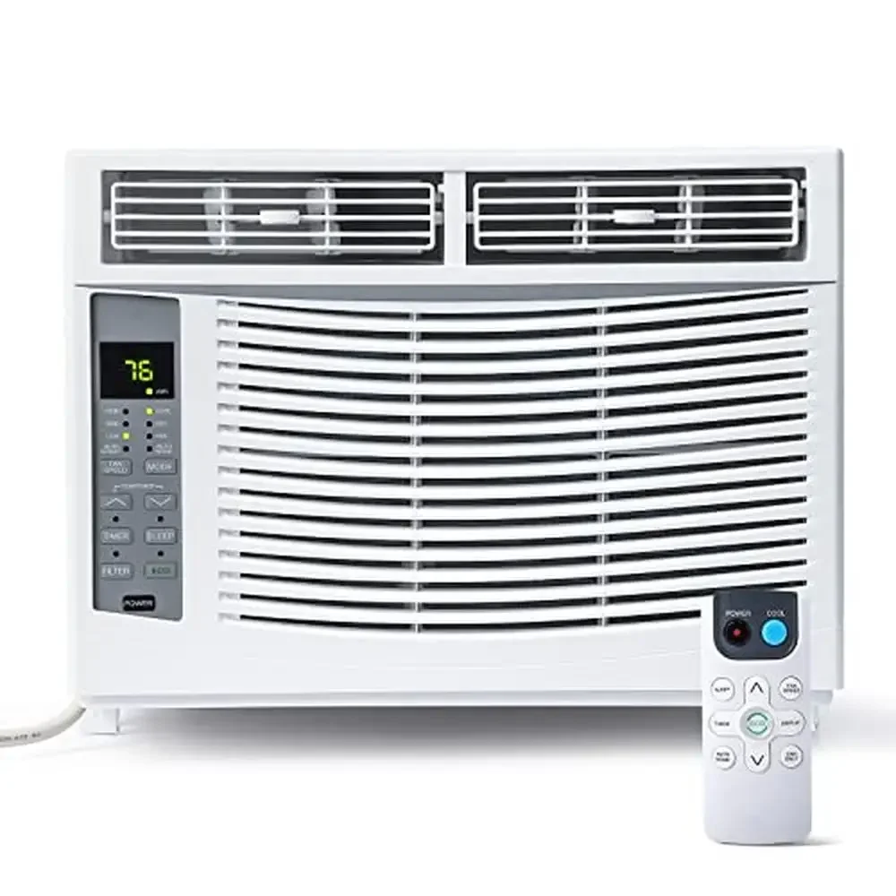 6000 BTU Smart Window Air Conditioner Remote Control Dehumidifier Free APP 250 Sq.Ft. Powerful Cooling Kit Quiet Easy Install